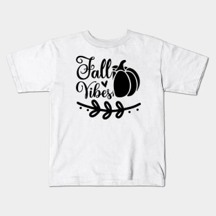 Fall Vibes Simple Lettering Kids T-Shirt